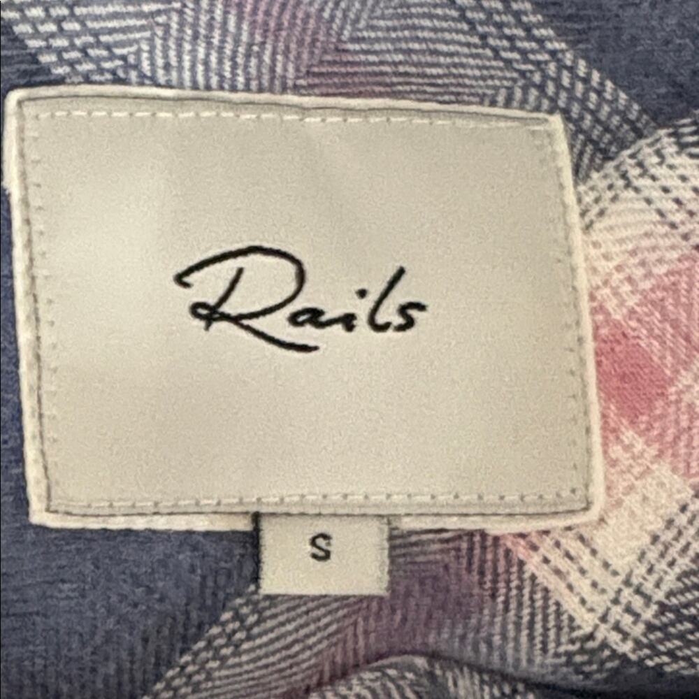 Rails Hunter Plaid Button Down Long Sleeve in Indigo Berry - Size Small - Picture 5 of 8